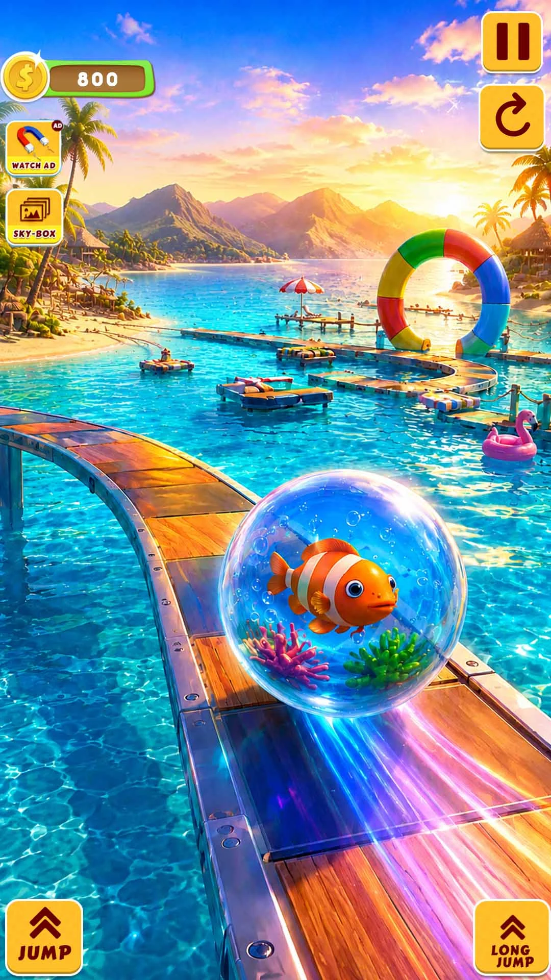 Fish Rolling Ball Game Offline screenshot