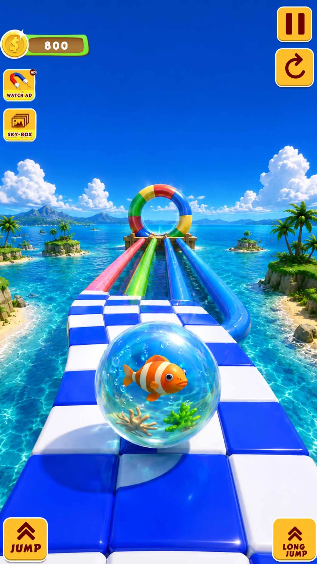 Fish Rolling Ball Game Offline screenshot