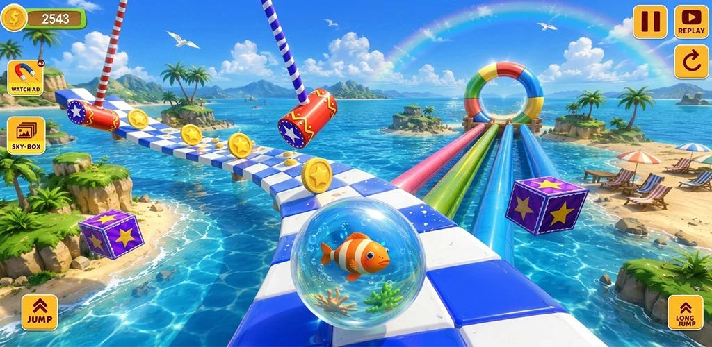 Fish Rolling Ball Game Offline screenshot