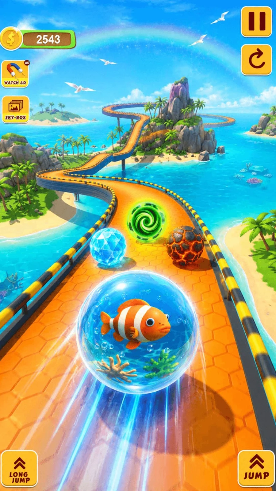 Fish Rolling Ball Game Offline screenshot
