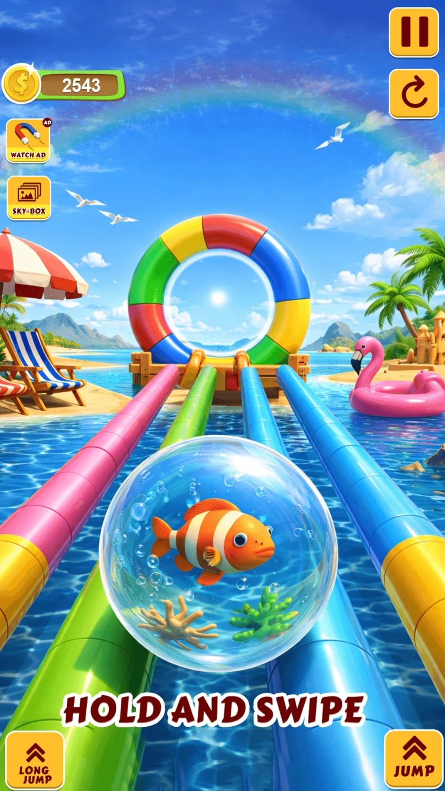 Fish Rolling Ball Game Offline screenshot